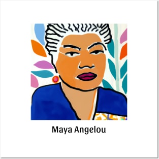 Maya Angelou Tribute - Famous Author Illustrations Posters and Art